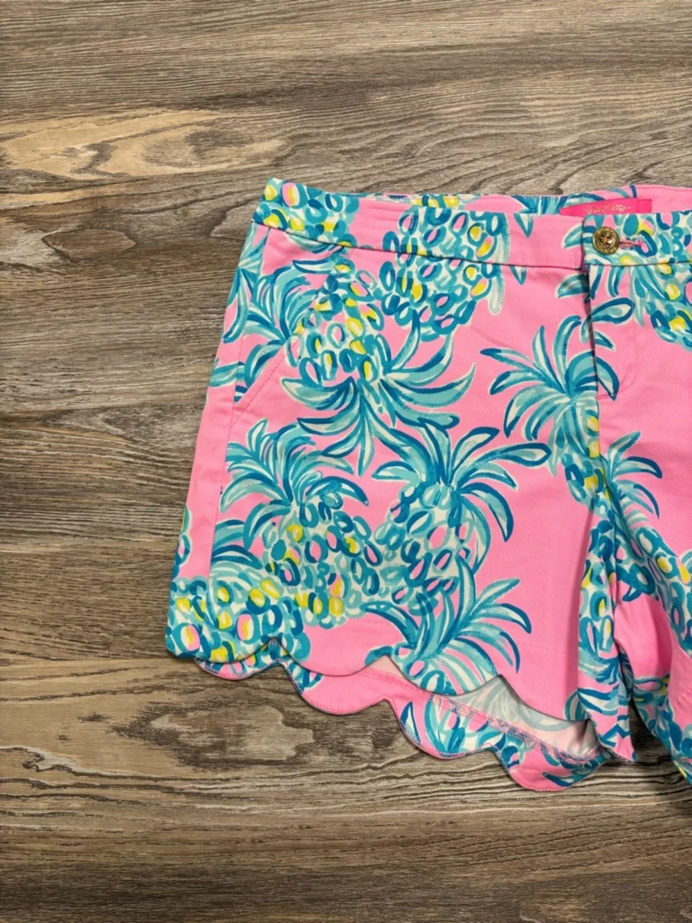 Lilly Pulitzer Stretch Buttercup Shorts in Pelican Pink Beat the Heat 14 NWOT